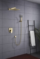 Zestaw prysznicowy podtynkowy z deszczownicą i prysznicem <br/> MON-ZKP.150 kolor ZŁOTY